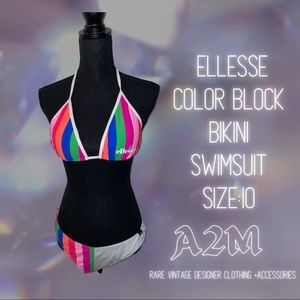 Ellesse Triangle Bra+ Bikini Swimsuit Size 12